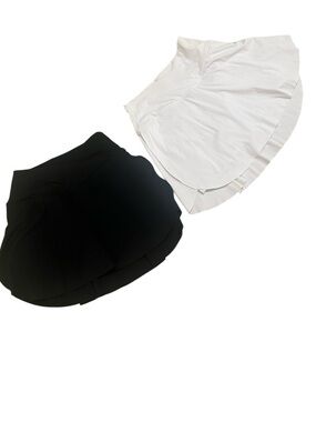 Unbranded Classic Circle Skirt Duo Black & White Flared Skater Skorts medium